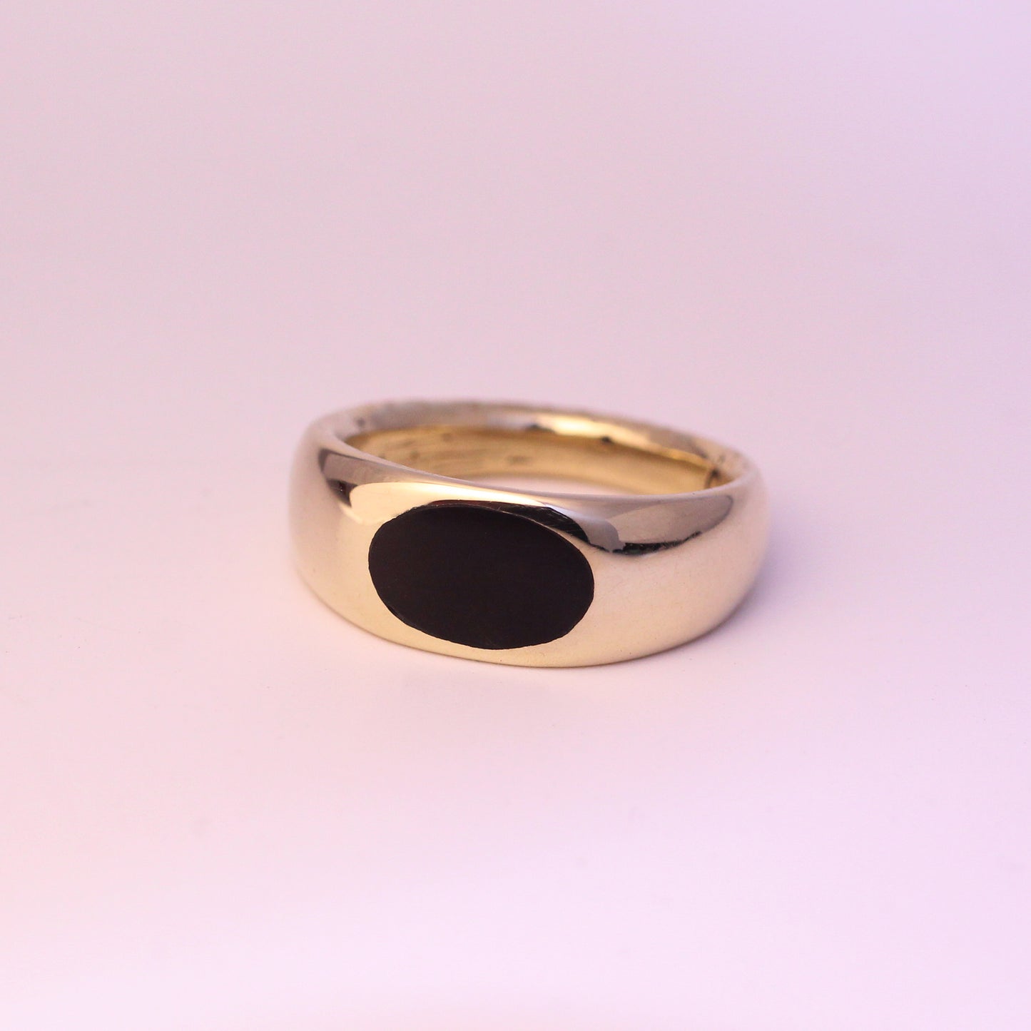 10k Black Jade Keepsake Ring Size 7