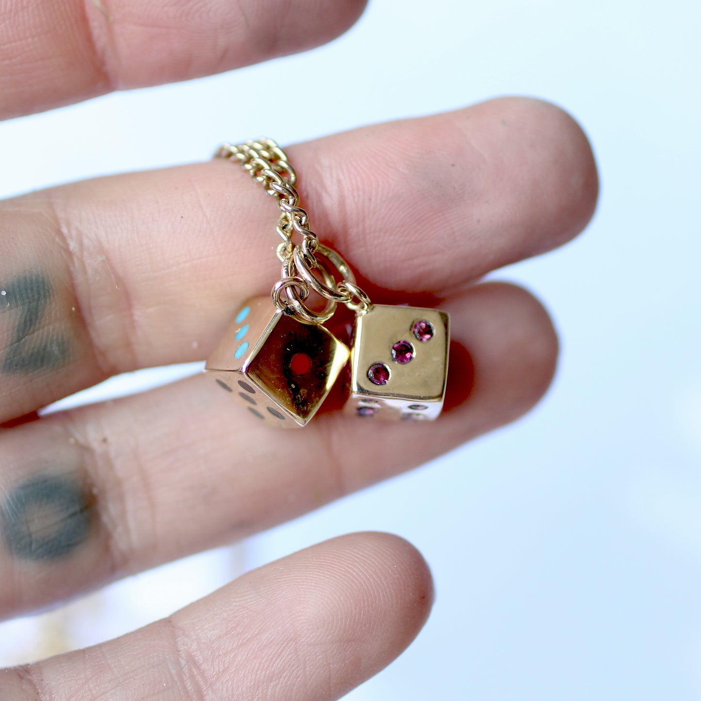 Snake Eyes Inlay Pendant