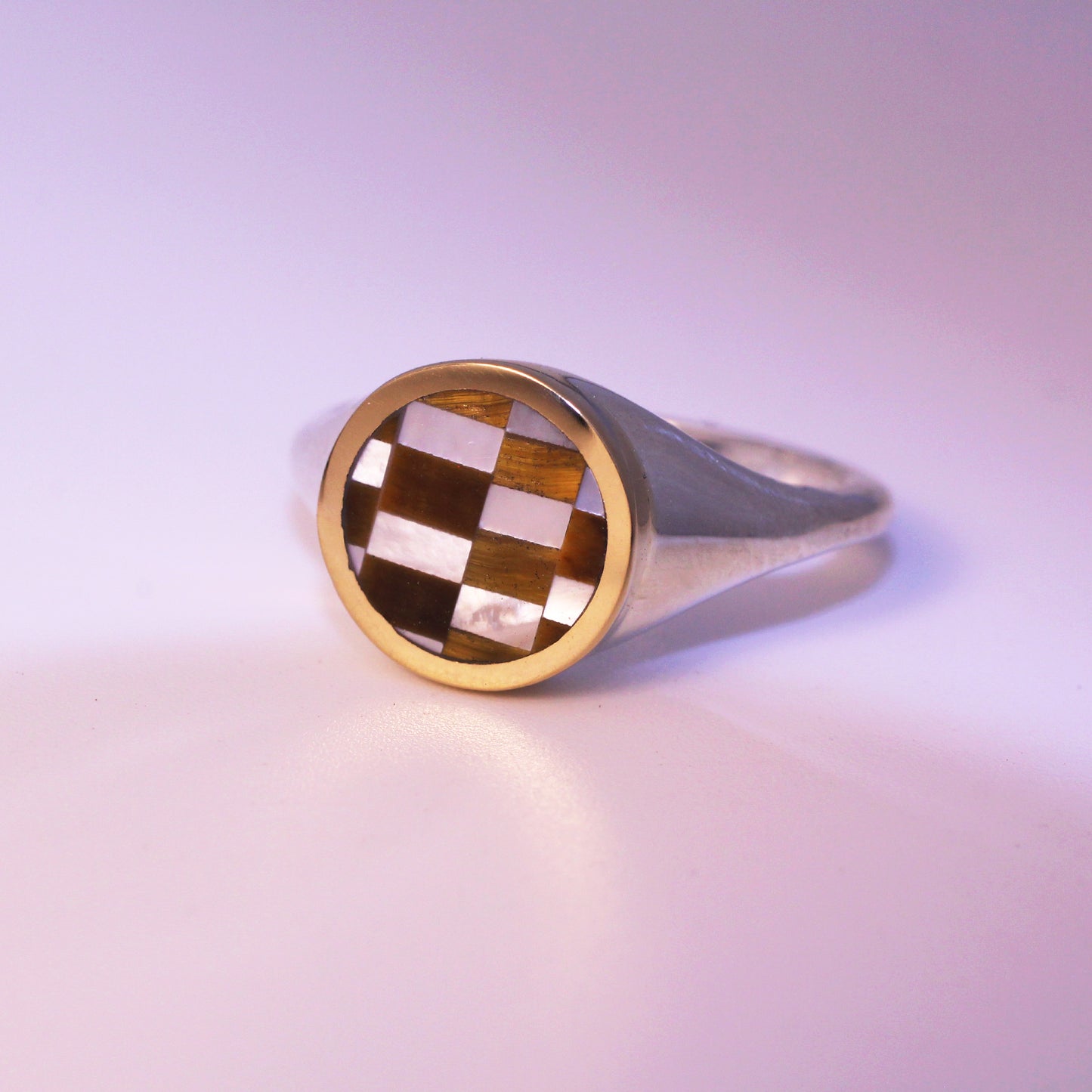 Checker Orb Ring Size 7