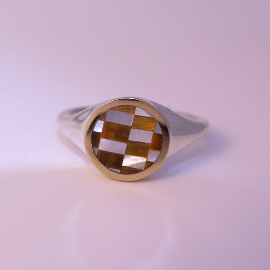 Checker Orb Ring Size 7
