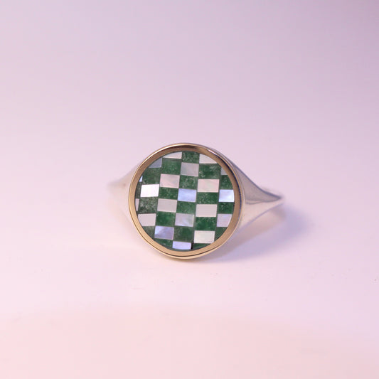 XL Orb Checker Ring Size 8.75