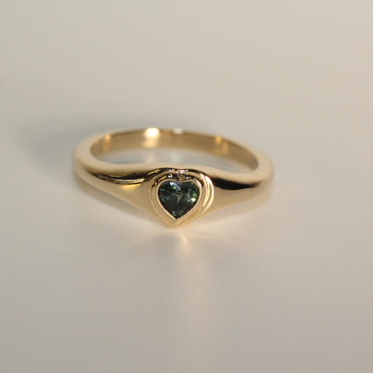 Polly P Heart Ring Sz 4.75