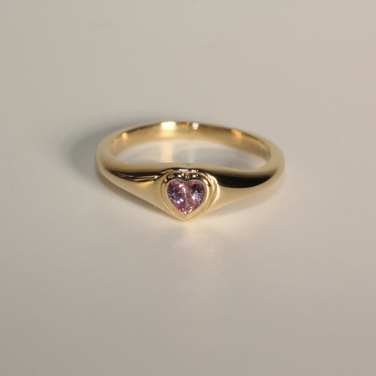 Polly P Heart Ring Sz 4.75