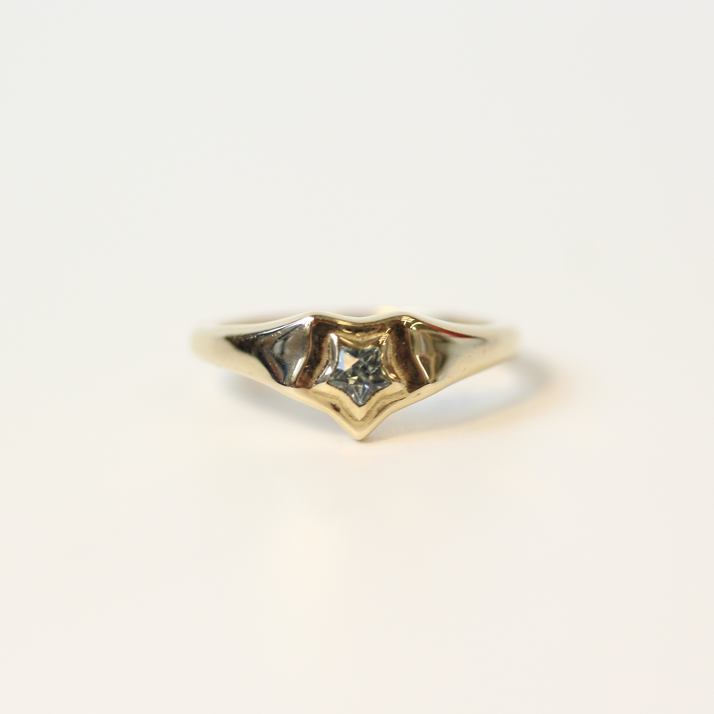 Montana Sapphire Small Polly P Ring Size 3.75