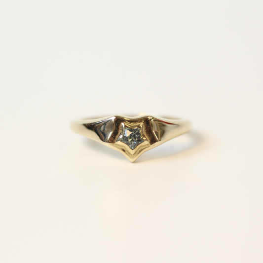 Montana Sapphire Small Polly P Ring Size 3.75