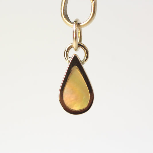 Golden Pearl Drop Charm
