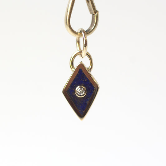 Lapis Diamond Charm