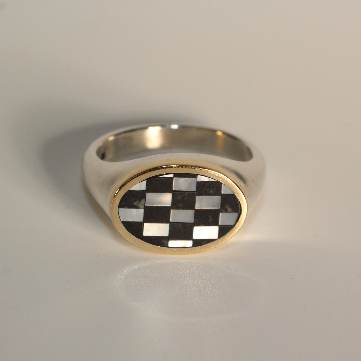 Xl Lateral Checker Ring Size 7.75
