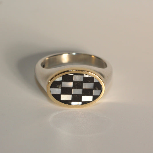 Xl Lateral Checker Ring Size 7.75