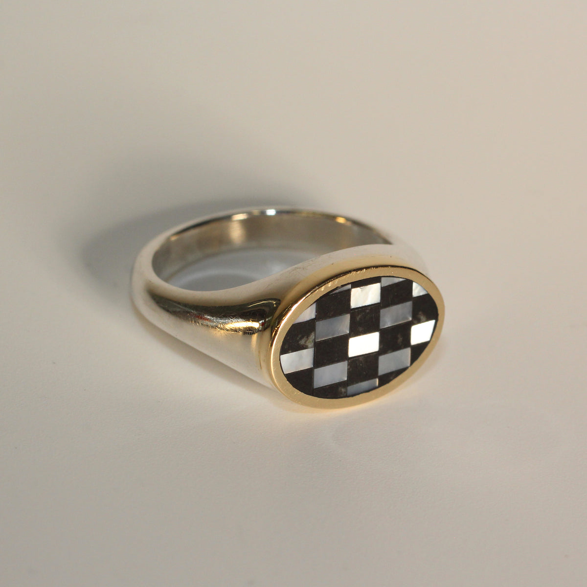 Xl Lateral Checker Ring Size 7.75