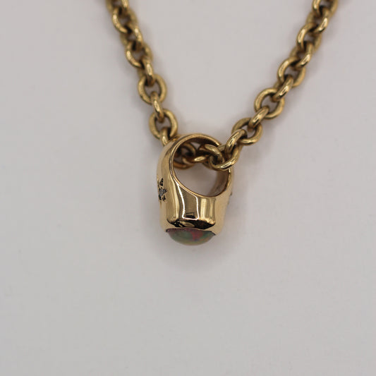 Pinky Promise Signet Charms - Opal