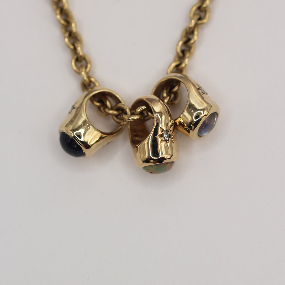 Pinky Promise Signet Charms- Opal
