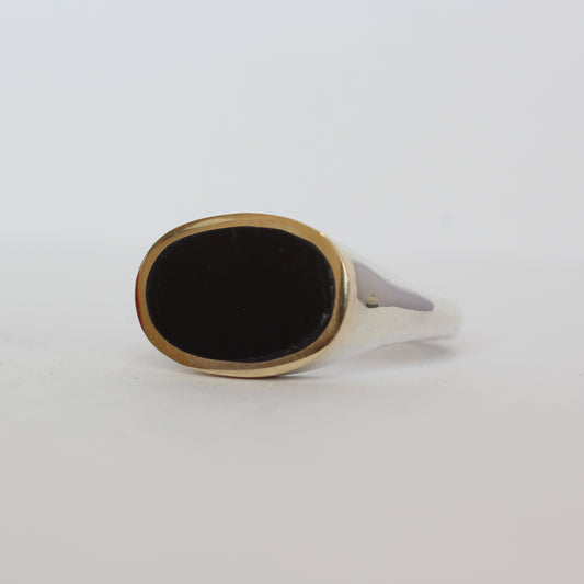 Black Jade XL Lateral Ring Size 7.25