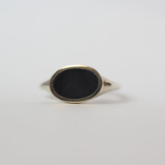 Black Jade Lateral Ring Size 8.25