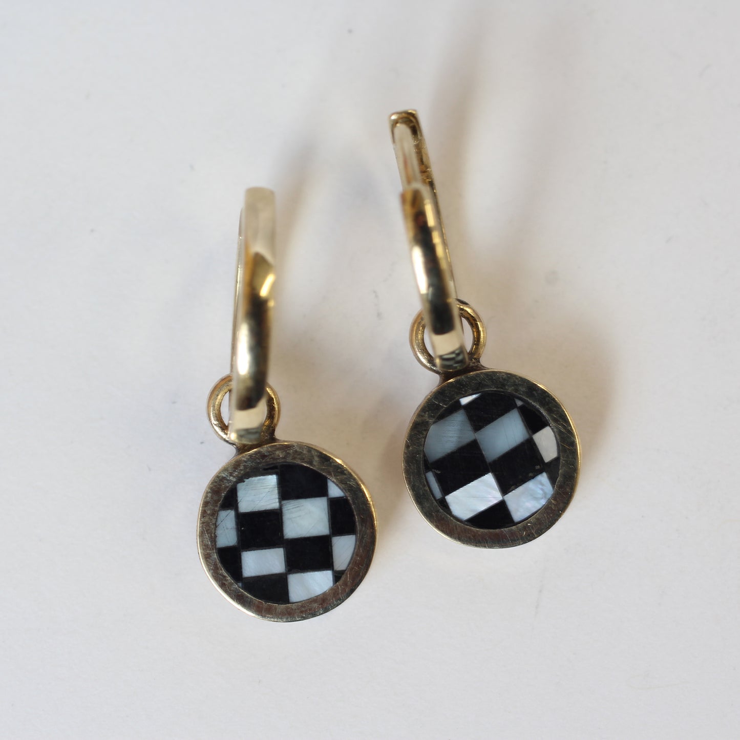 Checker Huggie Hoops