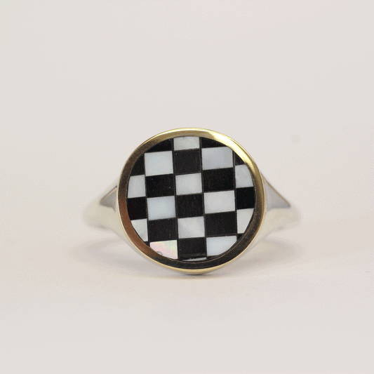 XL Orb Checker Ring Size 9.25